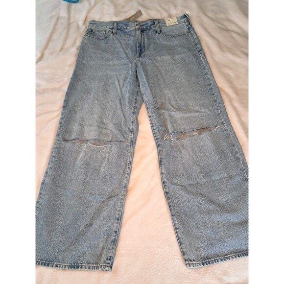 J.Crew '84 Rise Wide Leg Denim Jeans In Synniva Wash CH959 $148 Size 30P NWT - Picture 4 of 12
